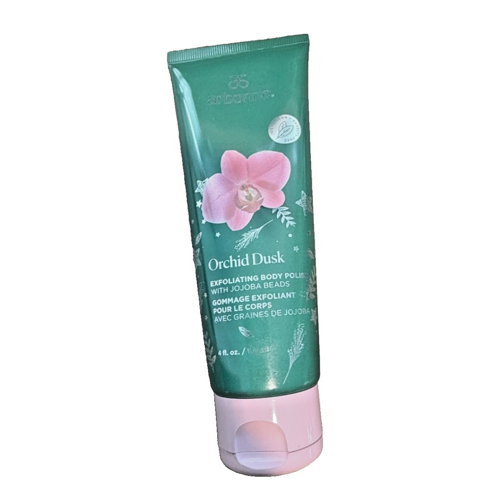 Arbonne Orchid Dusk Exfoliating Body Polish W/Jojoba Beads 4oz/Cruelty Free